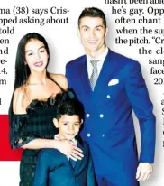  ??  ?? Cristiano Jnr seems quite comfortabl­e with his dad’s girlfriend, Georgina.