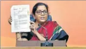  ??  ?? On February 17, defence minister Nirmala Sitharaman held a press conference defending the BJP in the PNB fraud case. PTI FILE