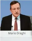  ?? Foto: Christian Flemming ?? EZB Chef Mario Draghi bei seiner Rede in Lindau.