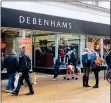  ??  ?? TARGETED: Debenhams is the UK’s second most shorted firm