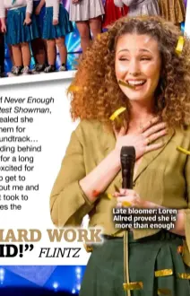  ?? ?? Late bloomer: Loren Allred proved she is more than enough