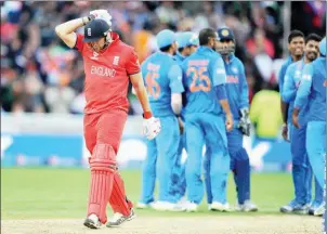  ?? ANDREW YATES/AFP ?? England’s Tim Bresnan reacts after being run out during the 2013 ICC Champions Trophy final against India at Edgbaston in Birmingham on 23, June 2013.