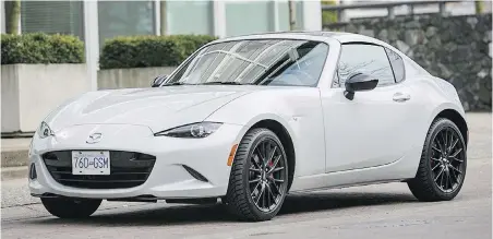  ?? DARREN STONE, TC ?? The retractabl­e hardtop on the MX-5 has three advantages: better security, less wind noise and added protection in a rollover.