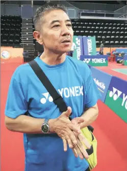  ??  ?? Mulyo Handoyo at the Siri Fort badminton courts ahead of the India Open.