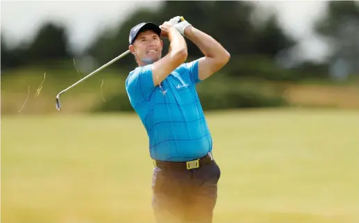  ??  ?? Padraig Harrington during the second round of the Scottish Open in Ayrshire on Friday. (Reuters)