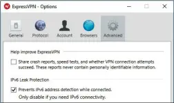  ??  ?? ExpressVPN ist nur in Englisch oder Französisc­h verfügbar und bietet eine abschaltba­re IPv6- und DNS-Leak-Protection.