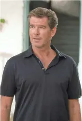  ??  ?? “I’m looking forward to it enormously,” Brosnan says of more singing in Mamma Mia 2.