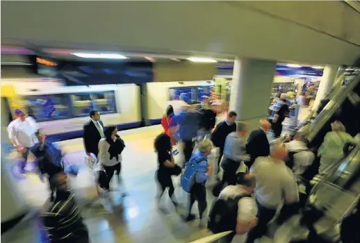  ?? Picture: SIZWE NDINGANE ?? ESCALATION: Gautengers and tourists have taken to the Gautrain with a vengeance. On average, 63 000 people used it every weekday last year