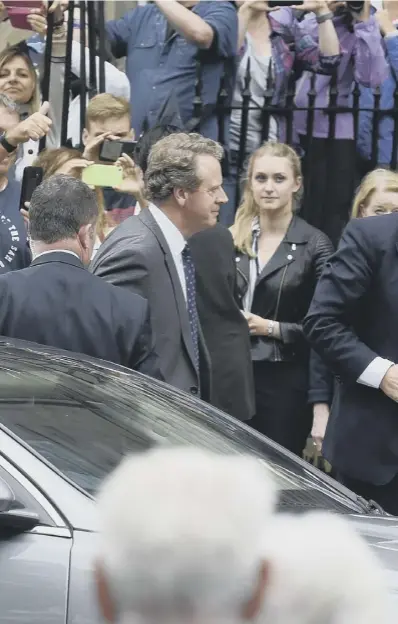  ??  ?? 0 Boris Johnson arrives in Edinburgh yesterday; Attorney General Geoffrey Cox and Michael Gove