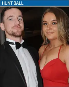  ??  ?? Austin Crawford and Courtney O’Callaghan at the Oriel Harriers Hunt Ball in Ballymasca­nlon House Hotel.