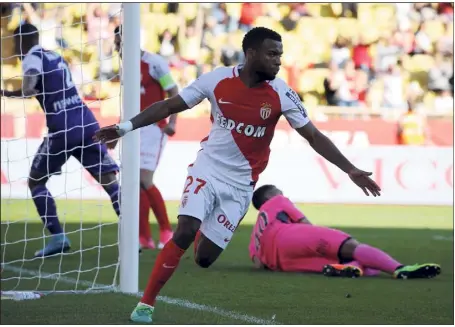  ?? Jean-François Ottonello) ?? Le troisième but de Lemar, au terme d’une magnifique action, a définitive­ment scellé le succès monégasque.(Photos