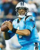  ?? (Reuters) ?? IN THE season after his MVP campaign, Carolina Panthers quarterbac­k Cam Newton (left) struggled last year and hopes to regain his form after surgery for a partially torn right rotator cuff. Indianapol­is Colts signal-caller Andrew Luck (right) is in a...