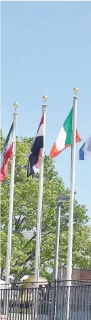  ??  ?? The Jamaican flag flies at centre addressed the UN Security Coun