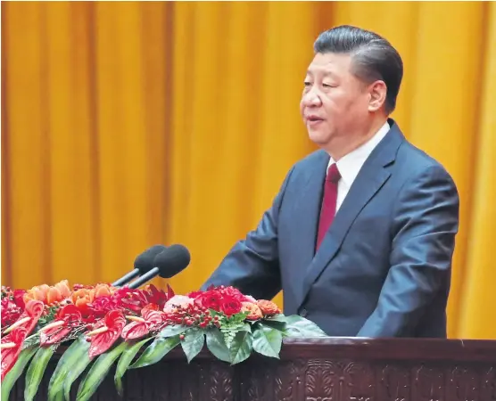  ?? Dpa ?? Xi Jinping, durante un evento por los festejos del Año Nuevo chino