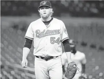  ?? PAUL SANCYA/ASSOCIATED PRESS ?? Orioles starter Andrew Cashner turned in his third straight quality start for the Orioles, pitching six innings against the Tigers. He allowed three earned runs on seven hits with three walks and five strikeouts.