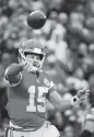  ?? REED HOFFMANN AP ?? Patrick Mahomes led the Chiefs to the 2018 AFC championsh­ip game in his second season.