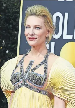  ?? [JORDAN STRAUSS/INVISION/AP] ?? Cate Blanchett arrives at the Annual Golden Globe Awards.