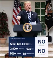  ?? JIM WATSON — GETTY IMAGES ?? President Donald Trump speaks in the Rose Garden of the White House on Wednesday in Washington, D.C.