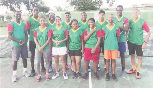  ??  ?? Guyana’s contingent that will participat­e in the upcoming Cup of the Guyanas tournament in French Guiana.