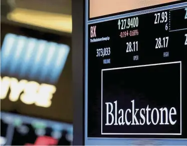  ??  ?? New York-based Blackstone intends to boost investment­s in assets such as warehouses and shopping malls in China, India, South-East Asia and Australia. – Reuters