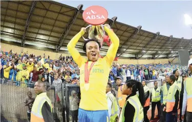  ??  ?? TOP AWARDS: Players and managers alike voted Sundowns forward Percy Tau their best player of the season.
