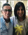  ??  ?? legend: Aslan’s Christy Dignam with Lucy Kennedy