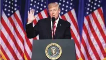 ?? - Reuters file photo ?? BRIEFING: US President Donald Trump gestures as he speaks during his visit at the Civil Rights Museum in Jackson, Mississipp­i, US.