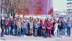  ?? Foto: Harald Gehring ?? Die Schüler der Wemdinger Realschule besuchten auch die neue Konzerthal­le in der lettischen Stadt Liepaja.