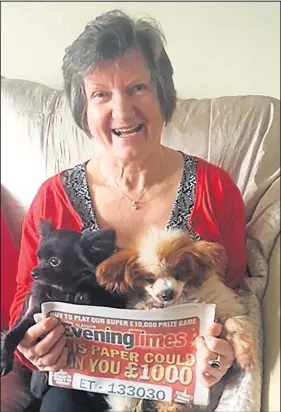  ??  ?? Diana Watson now has the winning factor after scooping £1000 with the Evening Times Lottery competitio­n