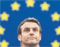  ?? FOTO: BERTRAND GUAY/DPA ?? Emmanuel Macron, Präsident von Frankreich, stellt sich für eine zweite Amtszeit zur Wahl.