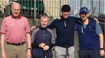  ??  ?? Brendan Kilgallon, Kevin McGrath, Declan Lee & Stephen Browne (former European Amateur Champion).