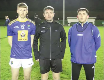  ??  ?? Wicklow captain Andy Maher (left) before the toss.