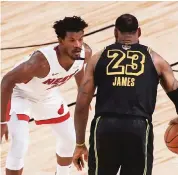  ?? MIKE EHRMANN Getty Images ?? Jimmy Butler says the Heat ‘just gotta keep taking steps in the right direction ... just find a way to win games.’