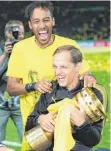  ?? FOTO: DPA ?? Thomas Tuchel und Pierre-Emerick Aubameyang