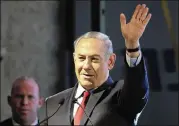  ?? TSAFRIR ABAYOV / ASSOCIATED PRESS ?? Israeli Prime Minister Benjamin Netanyahu, who has vowed to stay in his job, attends the opening ceremony Tuesday for a bomb-proof emergency room at a hospital in Ashkelon, Israel.