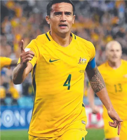  ?? DICEY CALL: Tim Cahill is racing to be fit for Australia's vital World Cup playoff against Honduras. ??