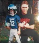  ?? SUBMITTED PHOTO ?? Lifelong Eagles fans Chester Police Chief James Nolan IV with his son, James Nolan V, who is now a Pennsylvan­ia State Police Trooper. Dad made the Super Bowl parade; son and namesake had to work.