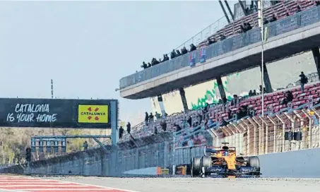  ?? ALER O SÉEV L ?? El Circuit de Barcelona-Catalunya durant un test de la Fórmula 1