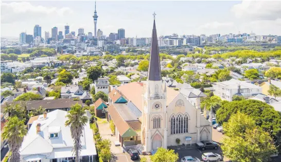  ??  ?? The Samoan Methodist church sits on 2462sq m of land on Auckland’s Ponsonby Rd. The church held its first service on April 30, 1882.
