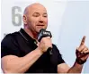  ?? AFP file ?? Dana White clarified there was no talk with anyone from the Mayweather team. —