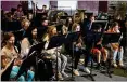  ?? CHET STRANGE/WASHINGTON POST ?? Students play during band practice at Lewis-palmer Middle School in Monument, Colorado.