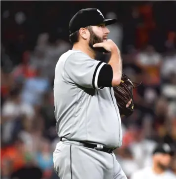  ?? AP ?? Sox starter Lance Lynn was roughed up for six runs and eight hits in four innings Saturday by the Astros.