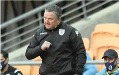  ?? BACKPAGEPI­X ?? WITS coach Gavin Hunt during the weekend game against Chiefs. |
