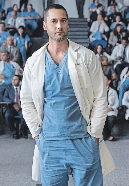  ?? NBC CORUS ?? "The inner workings of the human body are terrifying," says Ryan Eggold who plays Dr. Max Goodwin on “New Amsterdam.”