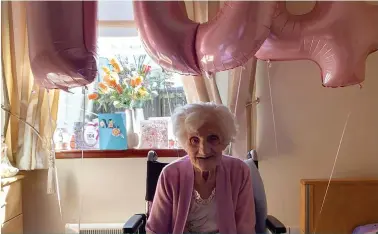  ??  ?? Susan Whitehead celebrated her 104th birthday in Bridgeton
