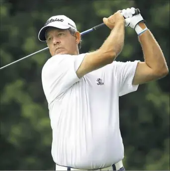  ?? Steve Lundy/Associated Press ?? Bart Bryant, above, Glen Day and Jeff Maggert shot 6-under 66s and are one shot back of Kenny Perry and Mike Small at the PGA Tour Champions’ fourth major of the year.