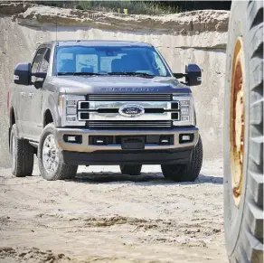  ?? DEREK MCNAUGHTON ?? The 2018 Ford F-250 Super Duty is a powerful ride.