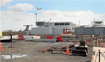 ?? GLENN JEFFREY/STUFF ?? Work continues on the new terminal at New Plymouth Airport.