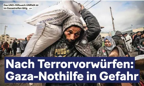  ?? AFP ?? das uno-hilfswerk UNRWA ist im Gazastreif­en tätig.