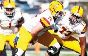  ??  ?? Former Warren Central and Pearl River Community College lineman Reed Buys (72) was a late signee for the Bulldogs and has four years to play three. He will likely redshirt this season. (Submitted photo)